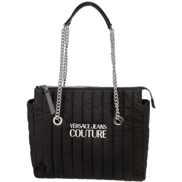 Versace Collection Handbags - NWT Versace Jeans Couture chain quilted nylon tote bag w/dust bag